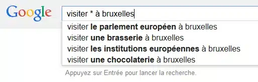Plus de suggestions sur Google avec astérisques et sous-tirets