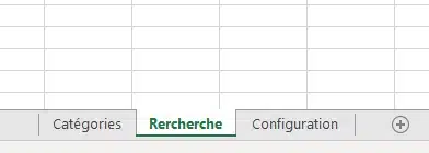 Onglets du fichier Excel des catégories cachées de Netflix