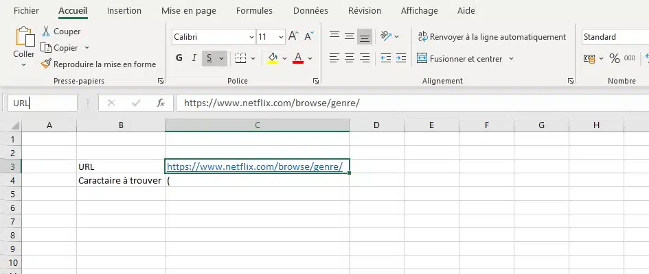 Application des noms de champs dans l'onglet de configuration