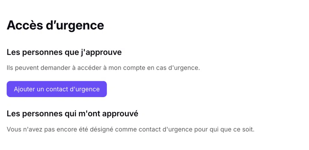 Accès d'urgence by Proton