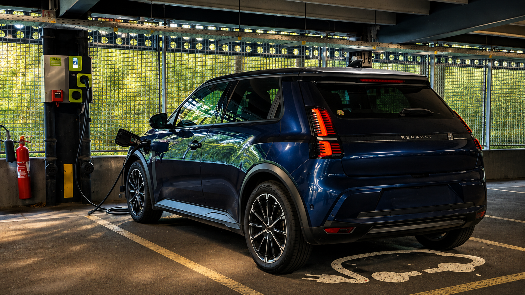 Ma Renault 5 E-Tech qui biberonne sur un Chargy à Luxembourg